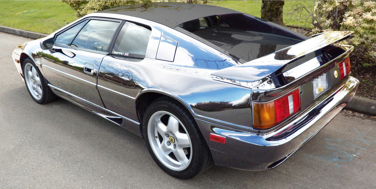 A visual of a chrome sports car