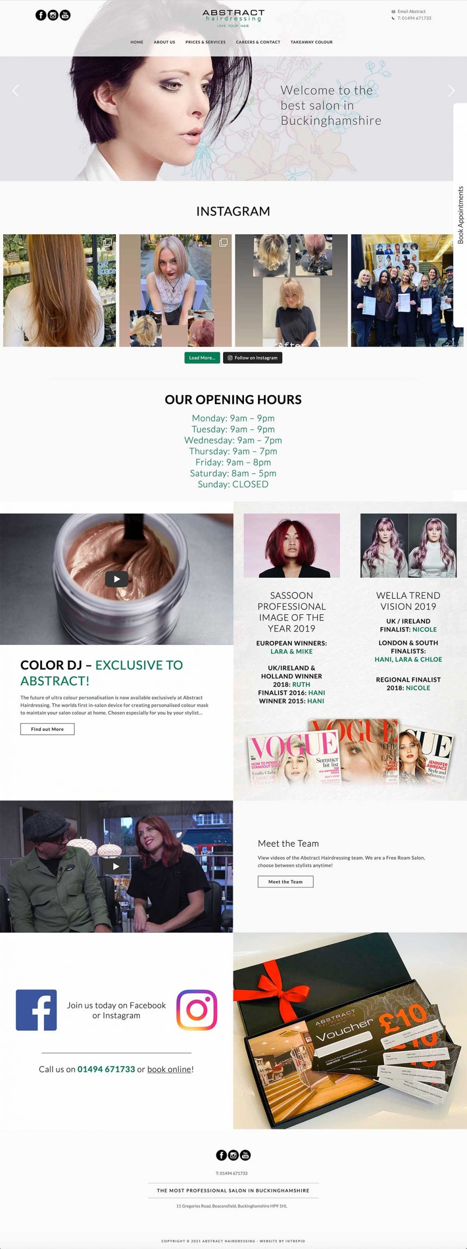 Abstract Hairdressing website