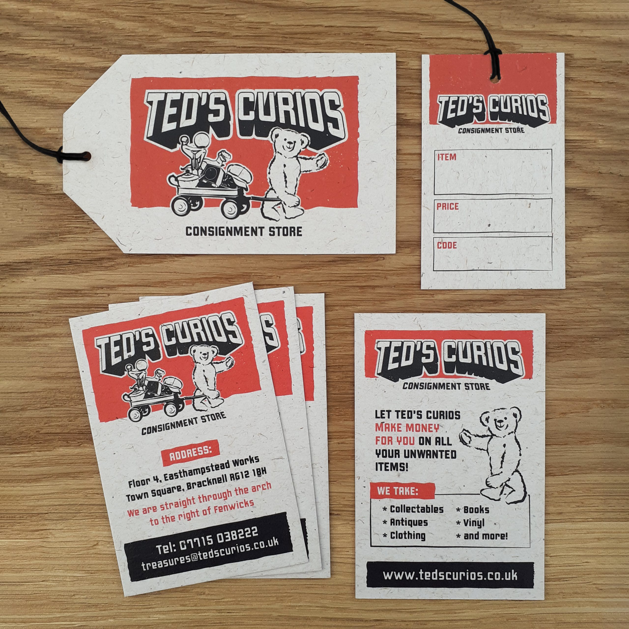 Printed tags and business cards